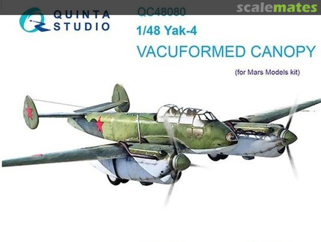 Boxart Yak-4 Vacuformed Canopy QC48080 Quinta Studio Boxart Yak-4 Vacuformed Canopy QC48080 Quinta Studio