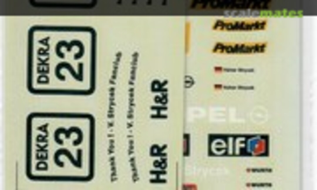 1:24 OPEL CALIBRA, ZAKSPEED, PROMARKT, WHITE CAR, VOLKER STRYCEK, ITC 1996 (DMC Decals 24-079) 24-079