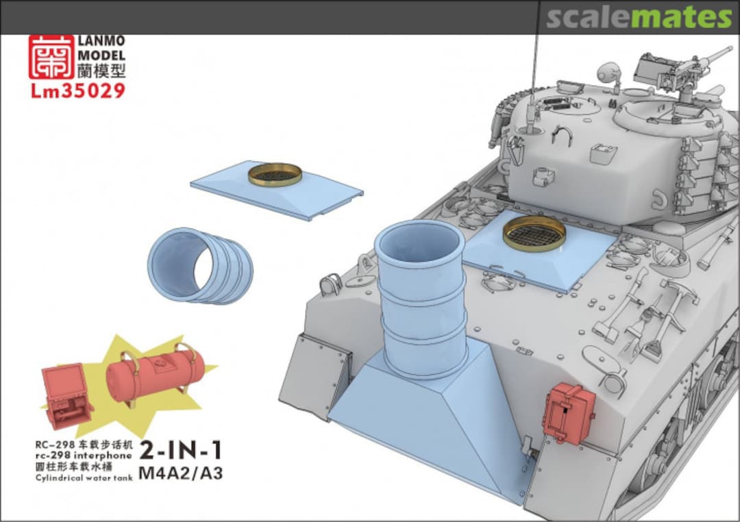 Contents U.S.M.C. Sherman M4A2/A3 deep wading kit “oil drums” Pacific War LM35029 LANMO Model