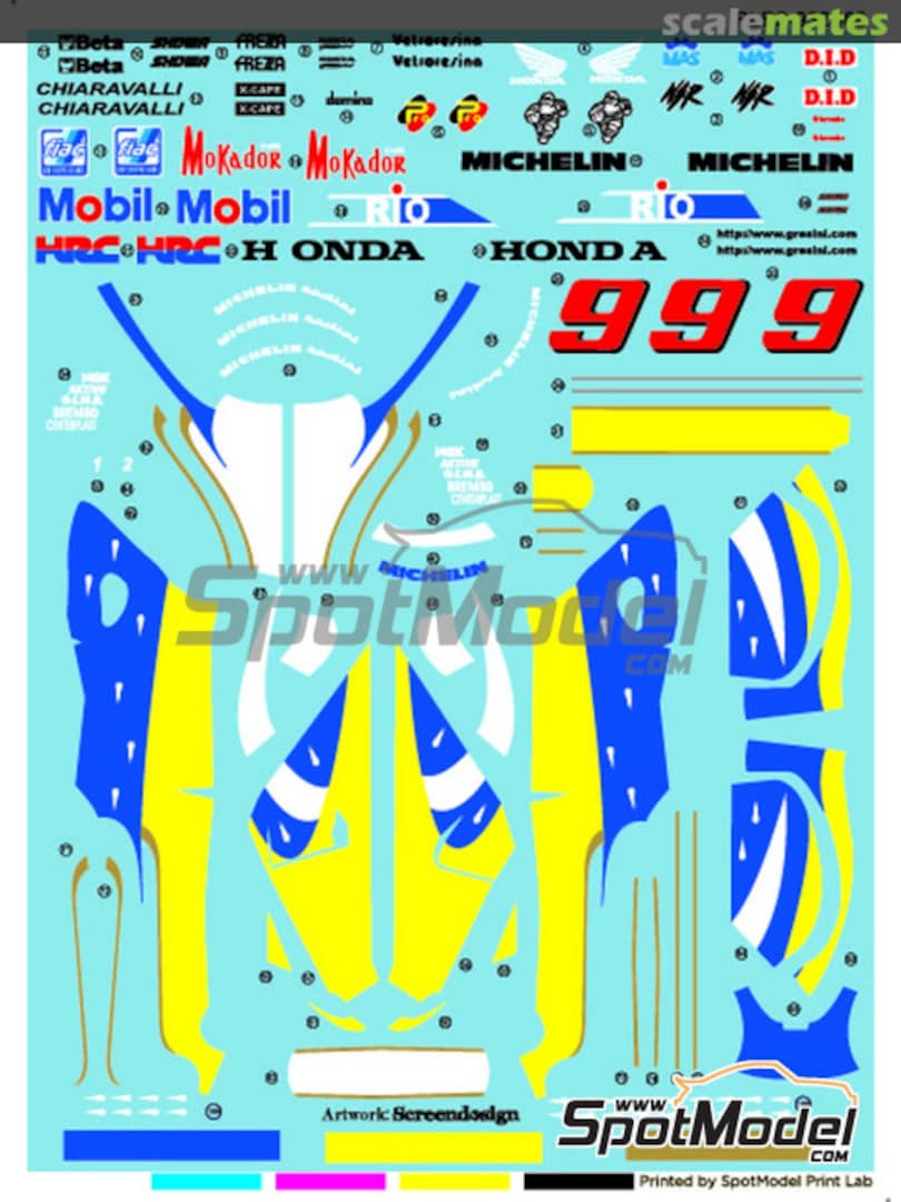 Boxart Honda NSR500 Honda Gresini Team sponsored by Mobil #9 PLB2-932668 Print Lab Decals Boxart Honda NSR500 Honda Gresini Team sponsored by Mobil #9 PLB2-932668 Print Lab Decals