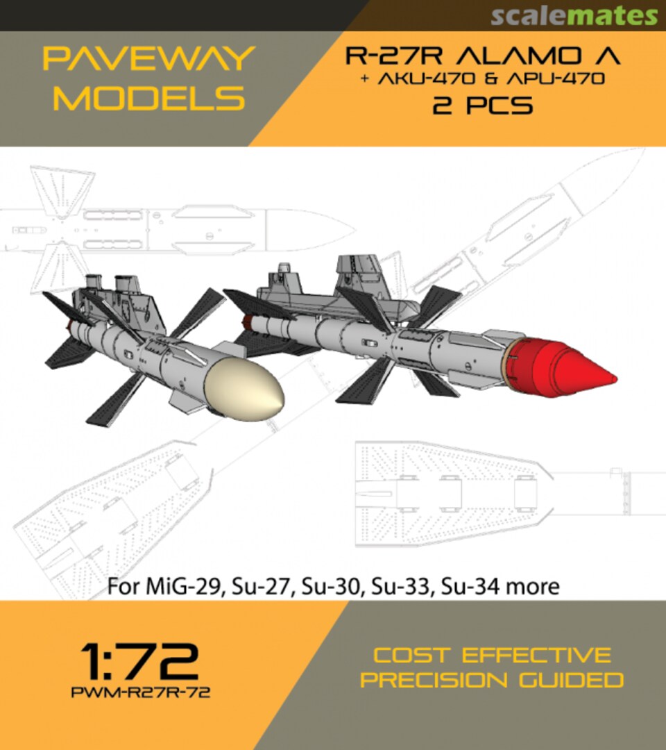 Boxart R-27R ALAMO A + AKU-470 & APU-470 PWM-R27R-72 Paveway Models Boxart R-27R ALAMO A + AKU-470 & APU-470 PWM-R27R-72 Paveway Models