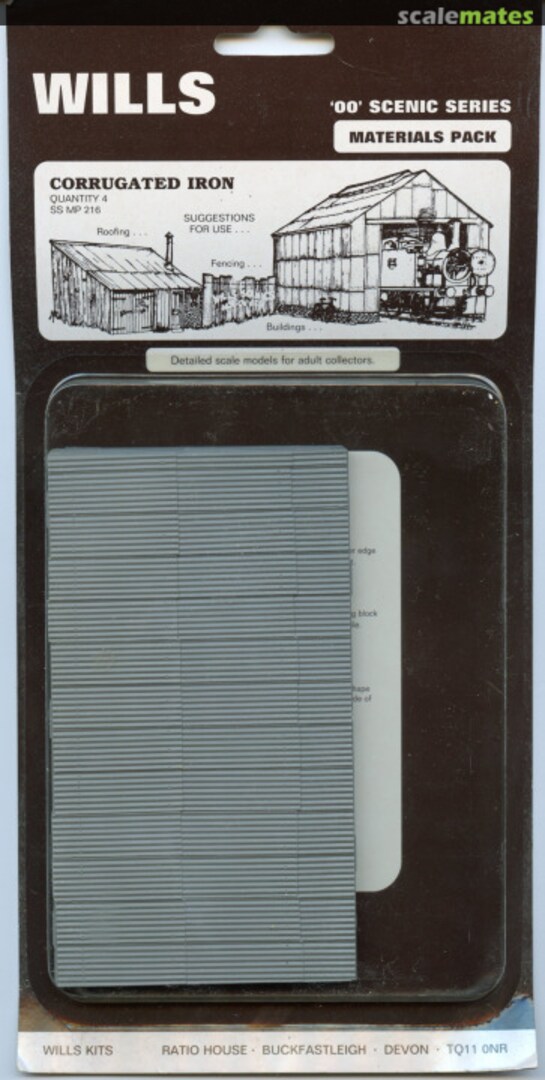 Boxart Corrugated Iron SS MP 216 WILLS Boxart Corrugated Iron SS MP 216 WILLS