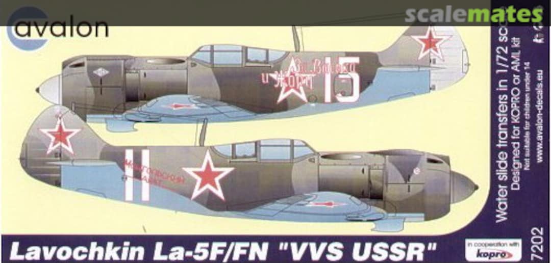 Boxart Lavochkin La-5F/FN "VVS USSR" 7202 Avalon Decals Boxart Lavochkin La-5F/FN "VVS USSR" 7202 Avalon Decals