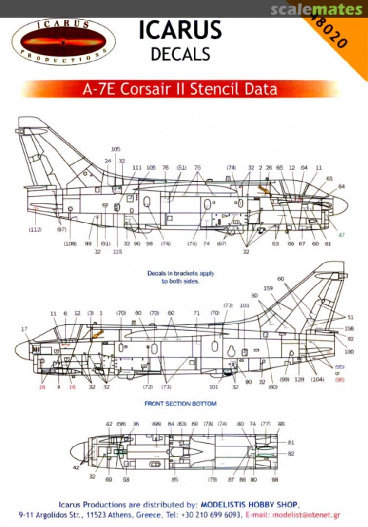 Boxart A-7E Corsair II Stencil Data 48020 Icarus Productions Boxart A-7E Corsair II Stencil Data 48020 Icarus Productions