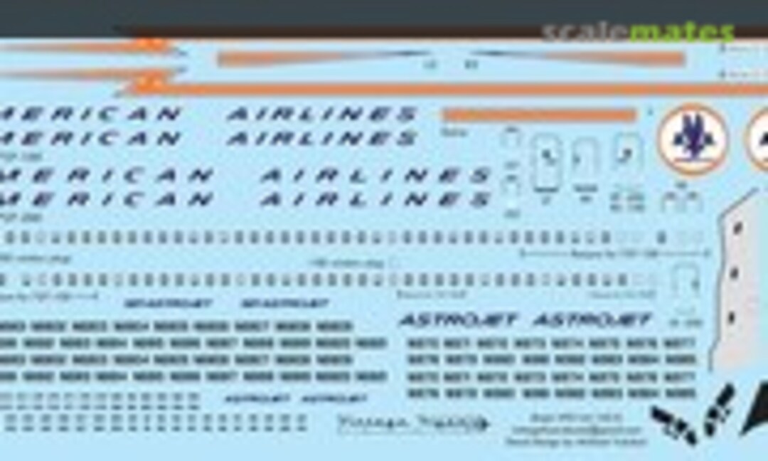 1:72 727 American Airlines (Delivery) (Vintage Flyer Decals VFD072-105) VFD072-105