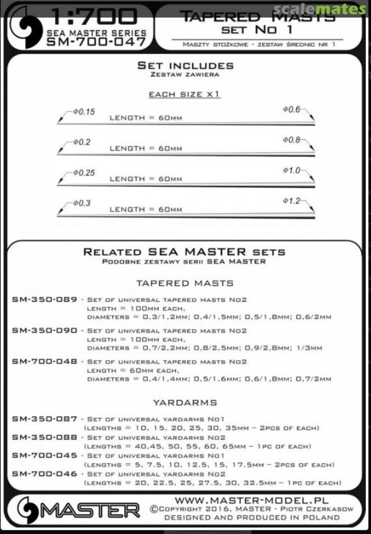 Boxart Set of universal tapered masts SM-700-047 Master Boxart Set of universal tapered masts SM-700-047 Master