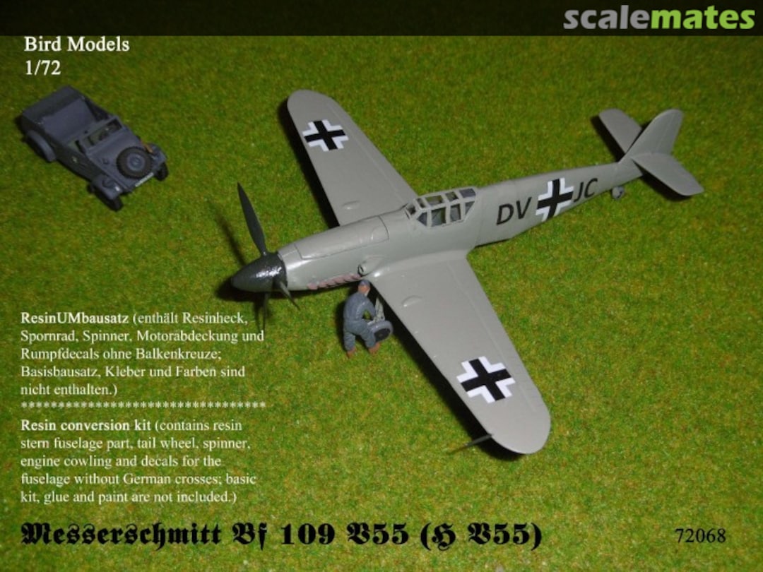 Boxart Messerschmitt Bf 109 V55 (H V55) 72068 Bird Models Boxart Messerschmitt Bf 109 V55 (H V55) 72068 Bird Models