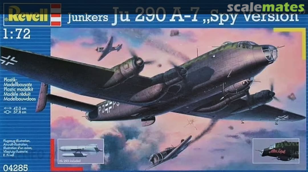 Boxart Junkers Ju 290 A-7 "Spy Version" 04285 Revell Boxart Junkers Ju 290 A-7 "Spy Version" 04285 Revell