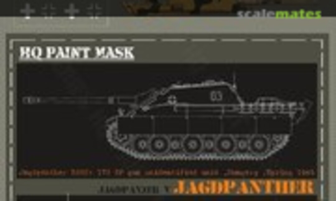 1:16 Jagdpanther unidentified unit Hungary spring 1945 Paint Mask (HQ-Masks JGP 002) JGP 002