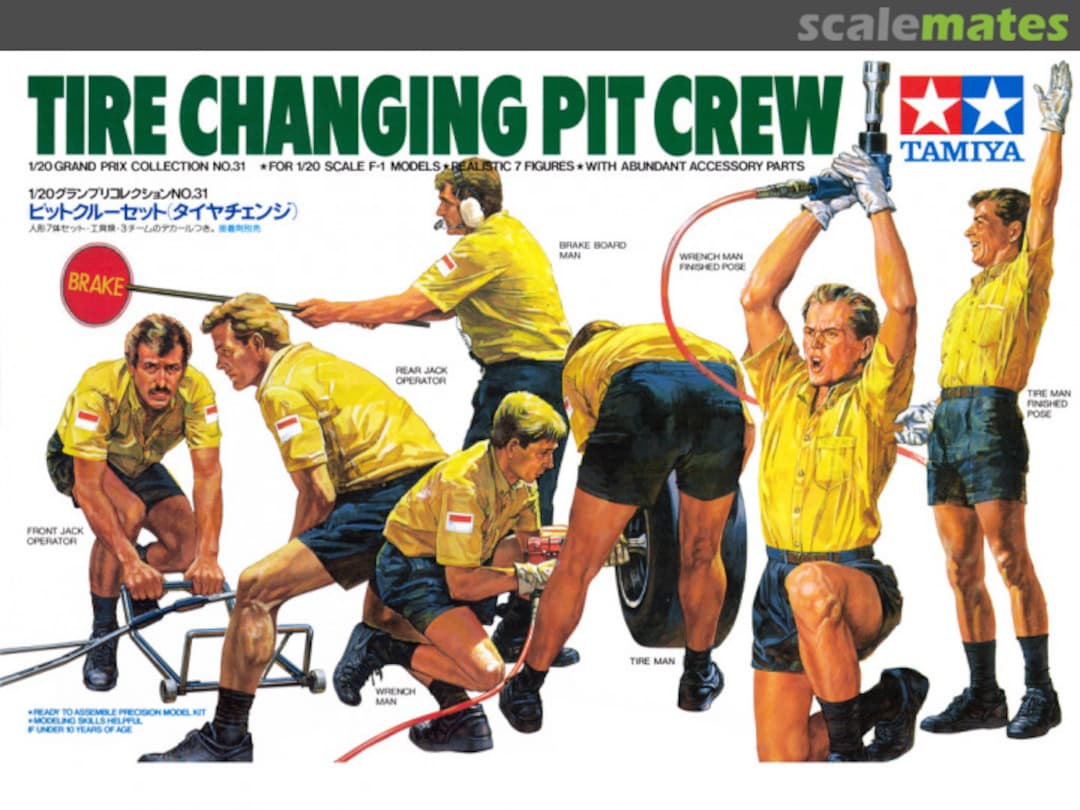 Boxart Tire Changing Pit Crew 20031 Tamiya Boxart Tire Changing Pit Crew 20031 Tamiya