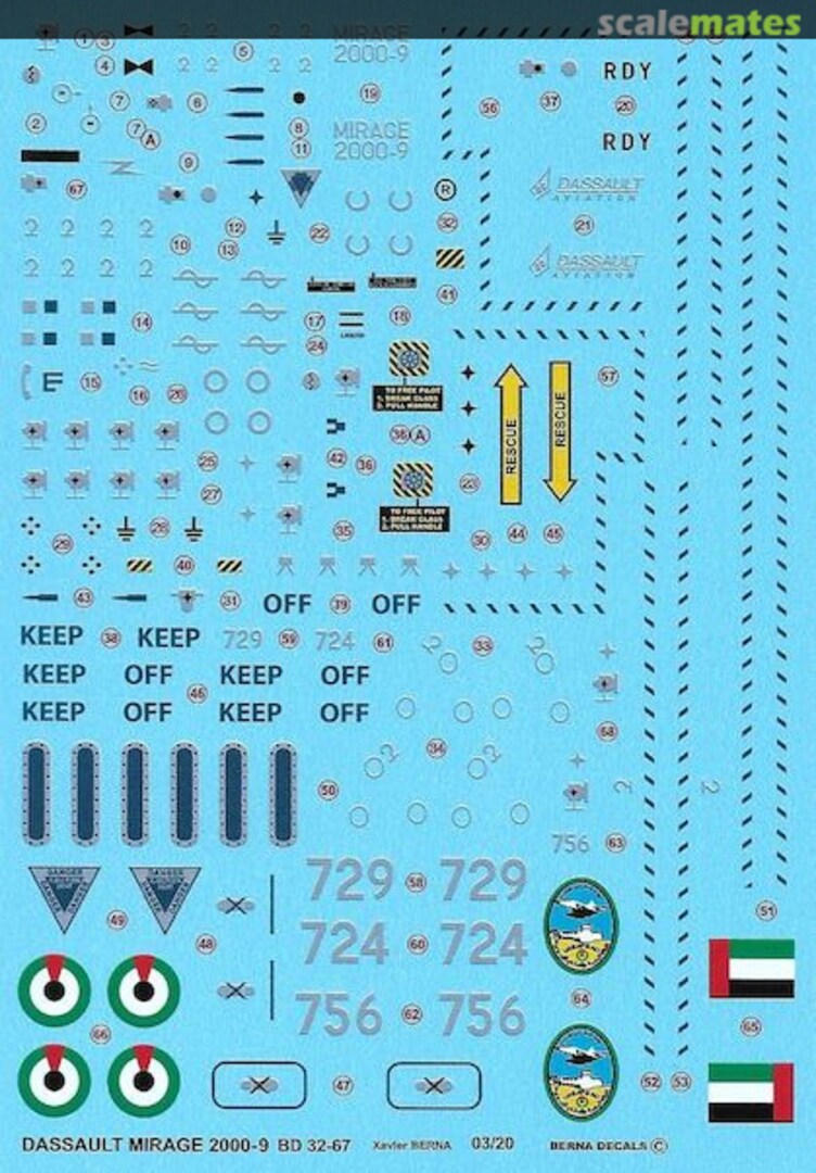 Boxart Dassault Mirage 2000-9 BD 32-67 Berna Decals Boxart Dassault Mirage 2000-9 BD 32-67 Berna Decals