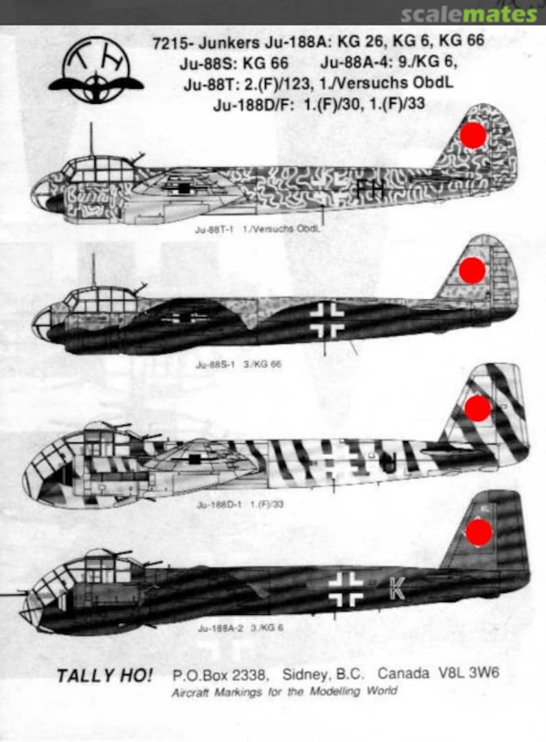 Boxart Junkers Ju 188 A 7215 Tally Ho! (Canada) Boxart Junkers Ju 188 A 7215 Tally Ho! (Canada)