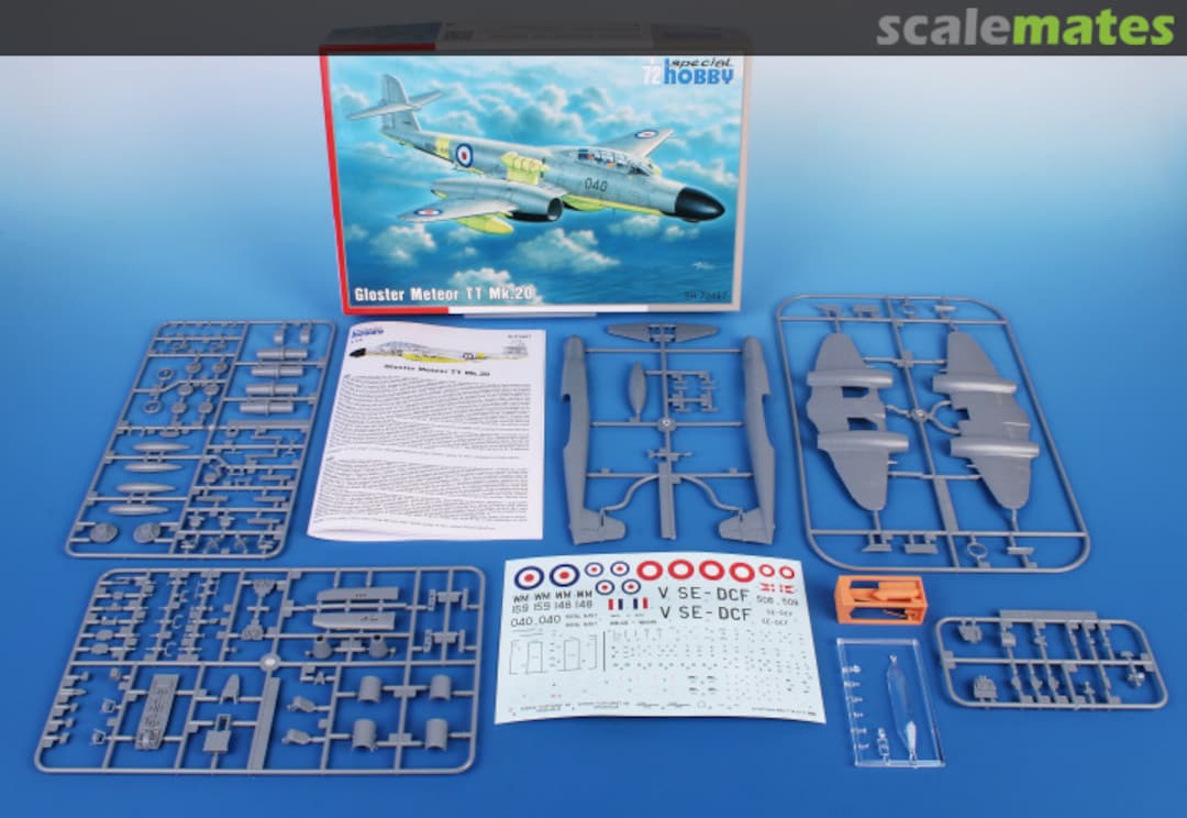Contents Gloster Meteor TT Mk.20 SH 72487 Special Hobby Contents Gloster Meteor TT Mk.20 SH 72487 Special Hobby