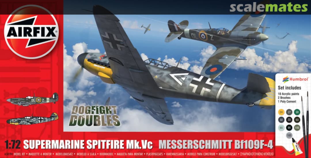 Boxart Supermarine Spitfire Mk.Vc / Messerschmitt Bf109F-4 A50194 Airfix Boxart Supermarine Spitfire Mk.Vc / Messerschmitt Bf109F-4 A50194 Airfix