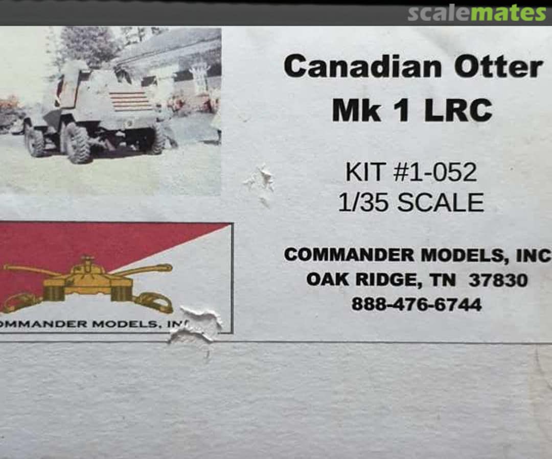 Boxart Canadian Otter Mk I Light Reconnaissance Car 1-052 Commander Models Boxart Canadian Otter Mk I Light Reconnaissance Car 1-052 Commander Models