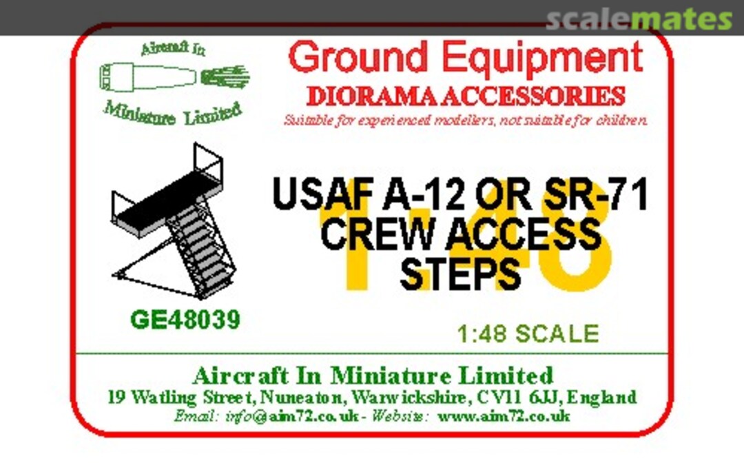 Boxart USAF A-12 or SR-71 Crew Access Steps GE48031 Aircraft In Miniature Ltd Boxart USAF A-12 or SR-71 Crew Access Steps GE48031 Aircraft In Miniature Ltd