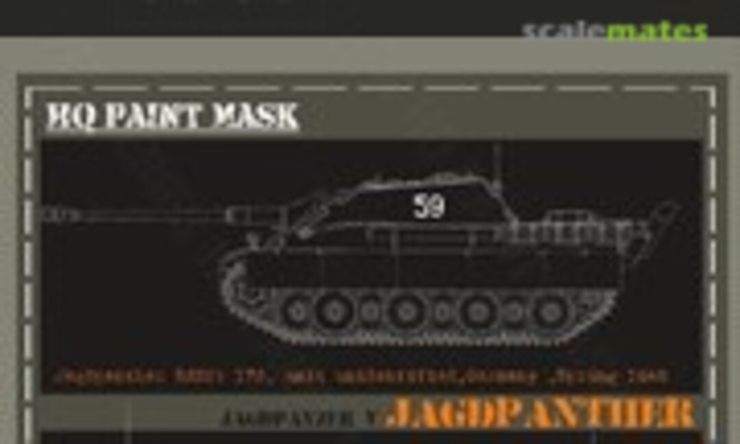 1:16 Jagdpanther unidentified unit Germany spring 1945 Paint Mask (HQ-Masks JGP 003) JGP 003