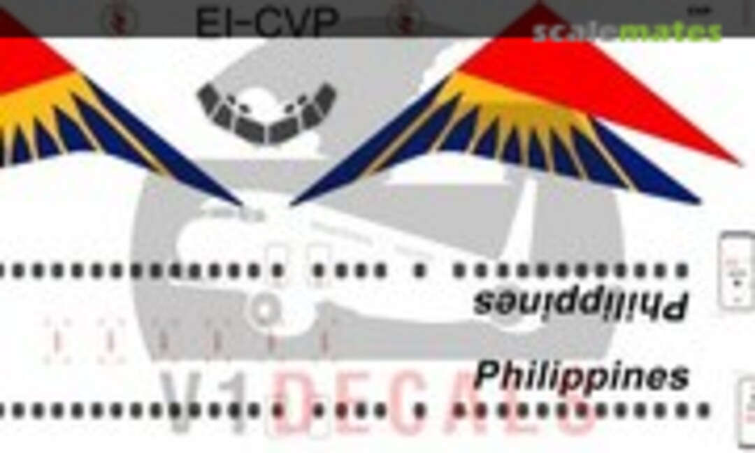 1:144 Philippines Airlines (PAL) Boeing 737-400 (V1 Decals V1D0114-144) V1D0114-144