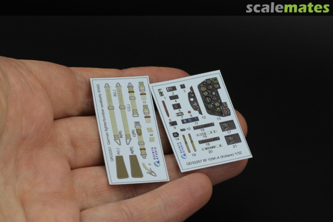 Contents Bf 109K-4 interior 3D decals QD32267 Quinta Studio