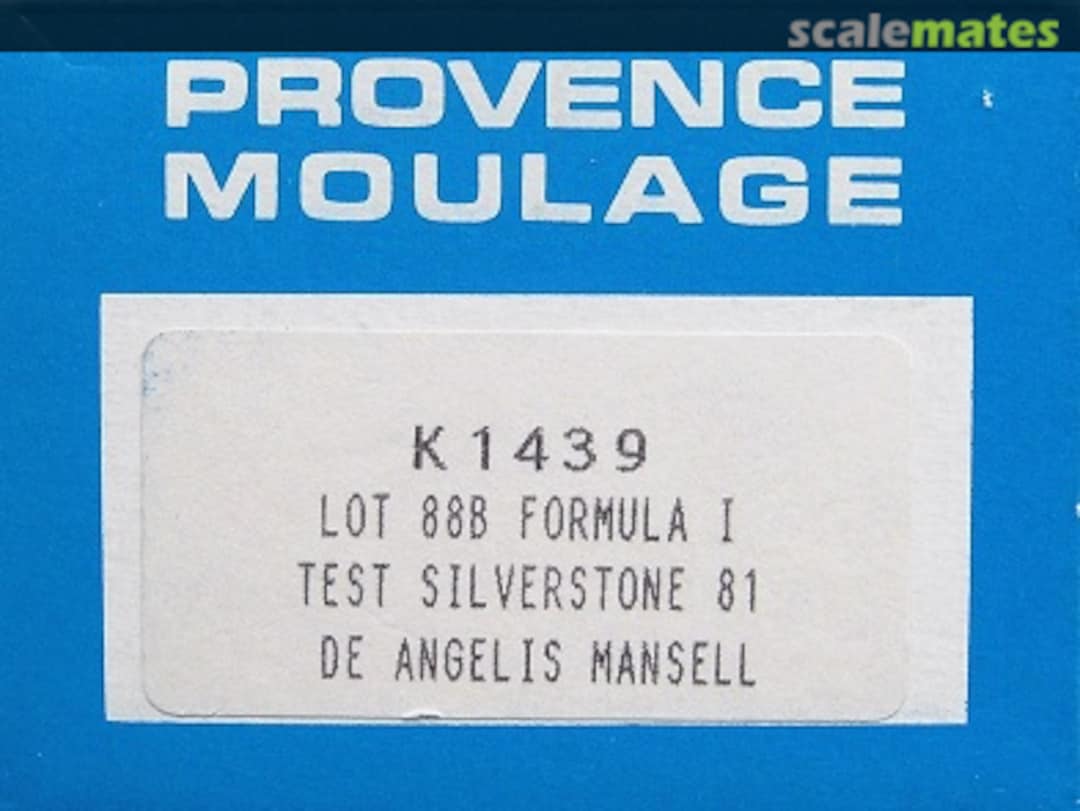 Boxart Lotus 88B F1 "Courage" K1439 Provence Moulage Boxart Lotus 88B F1 "Courage" K1439 Provence Moulage