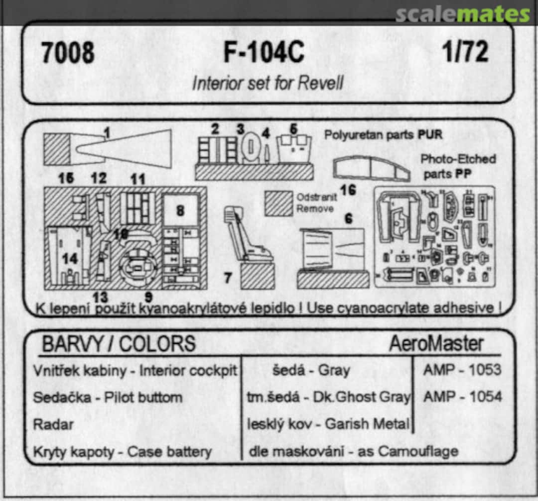 Boxart F-104 C - Interior set 7008 CMK Boxart F-104 C - Interior set 7008 CMK