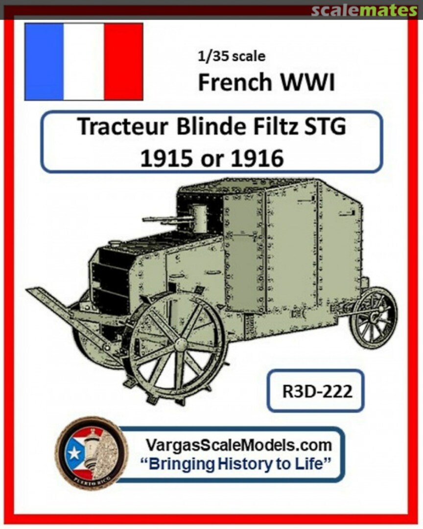 Boxart Tracteur Blinde Filtz STG 1915 or 1916 R3D-35-027 Vargas Scale Models Boxart Tracteur Blinde Filtz STG 1915 or 1916 R3D-35-027 Vargas Scale Models