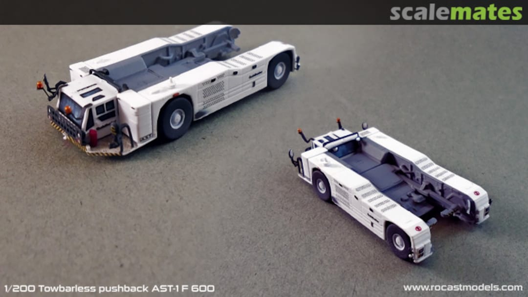 Boxart Towbarless pushback truck AST-1F 600 RGSE200-1 Rocast Scale Model Details Boxart Towbarless pushback truck AST-1F 600 RGSE200-1 Rocast Scale Model Details