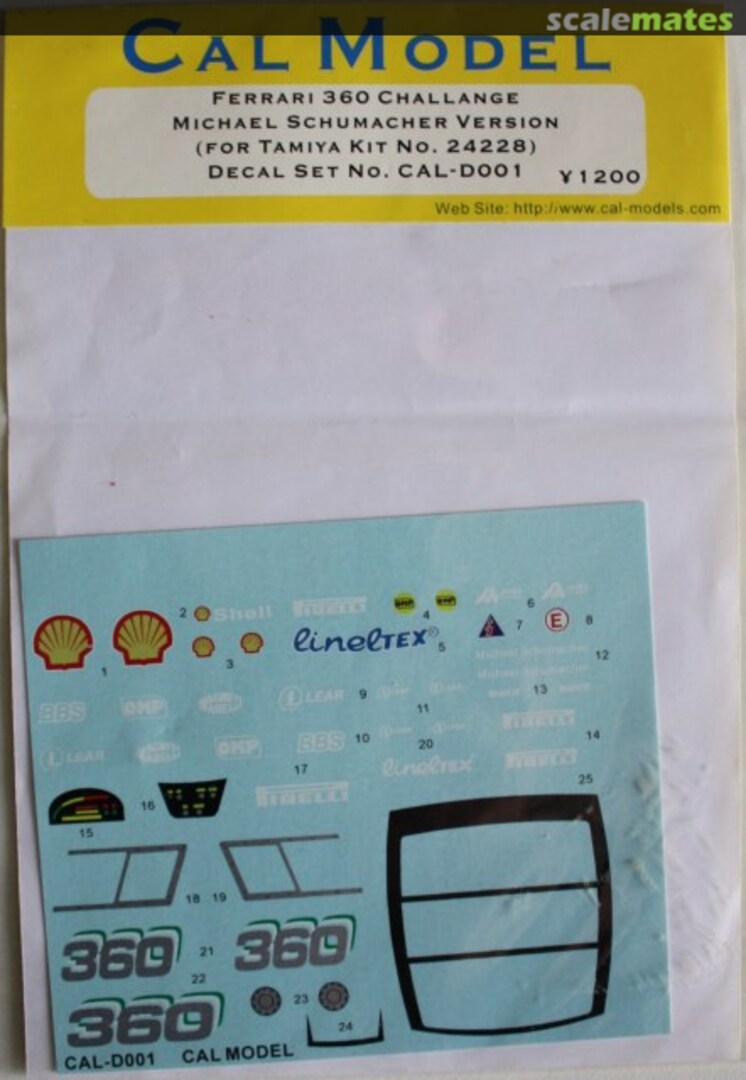 Boxart Ferrari 360 Modena CAL-D001 Cal Model Boxart Ferrari 360 Modena CAL-D001 Cal Model