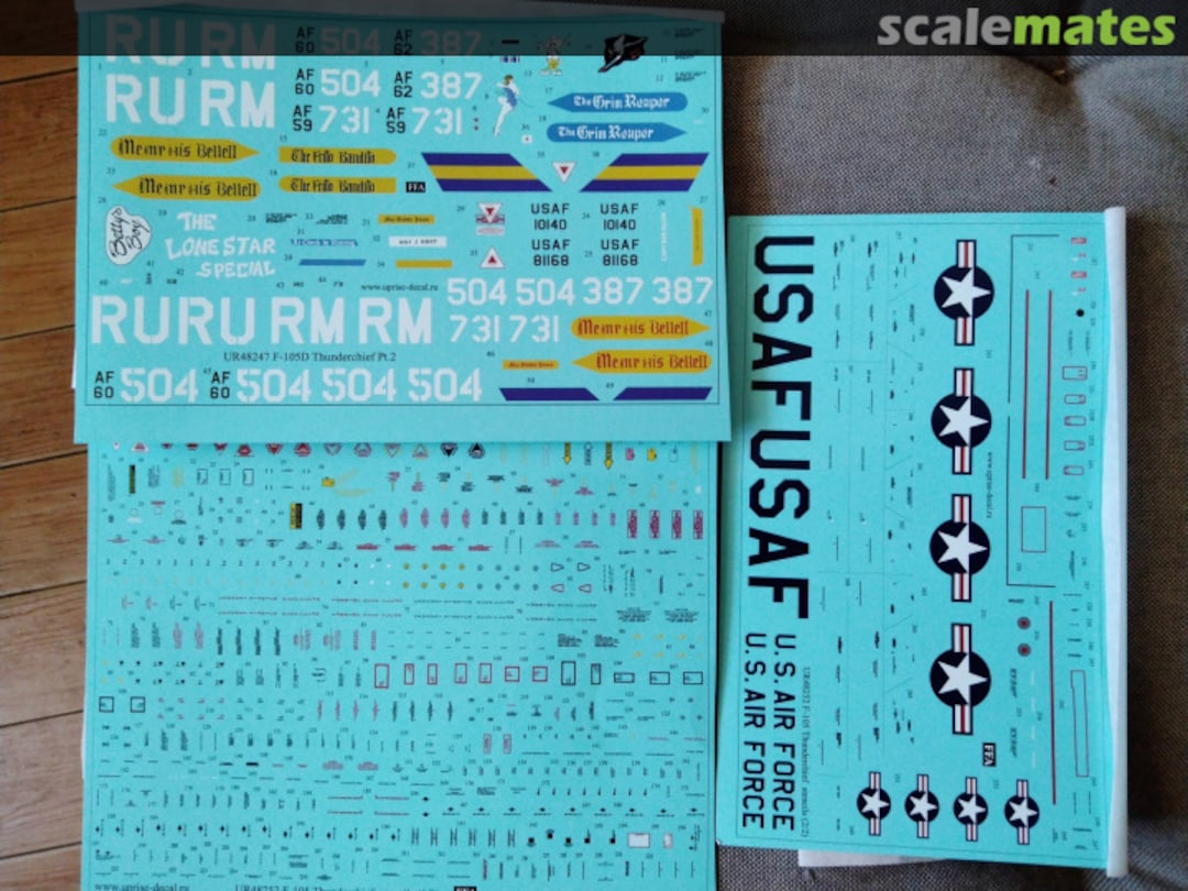 Contents F-105D Thunderchief UR48247 UpRise Decal