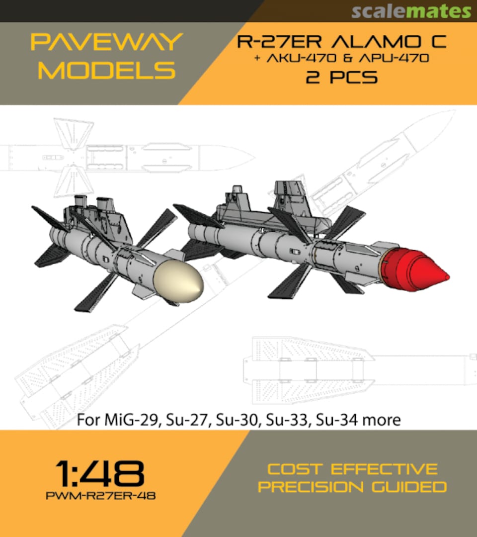 Boxart R-27ER ALAMO C + AKU-470 & APU-470 PWM-R27ER-48 Paveway Models Boxart R-27ER ALAMO C + AKU-470 & APU-470 PWM-R27ER-48 Paveway Models