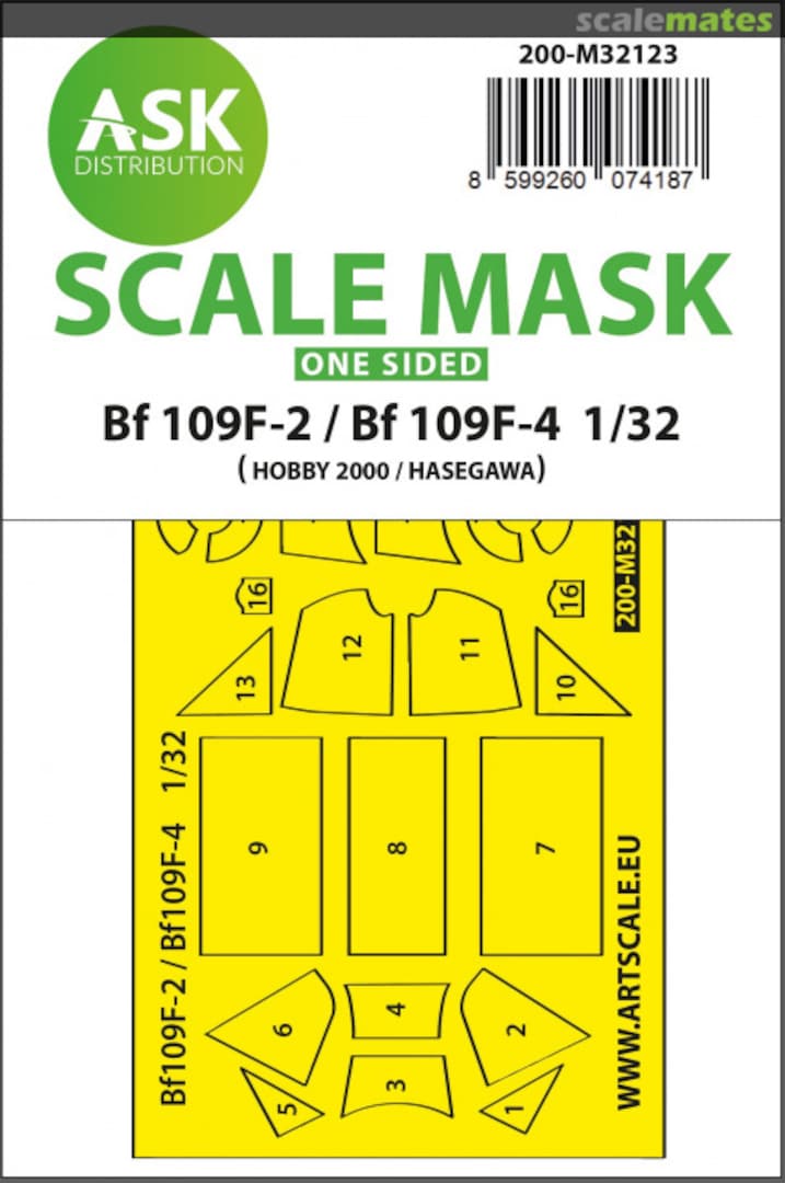 Boxart Bf 109F-2 / Bf 109F-4 masks 200-M32123 ASK Boxart Bf 109F-2 / Bf 109F-4 masks 200-M32123 ASK