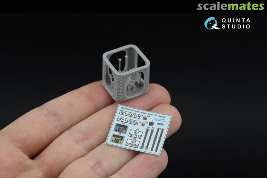 Contents Schwimmwagen type 166 interior 3D decals (with 3D-printed resin parts) QD+35145 Quinta Studio