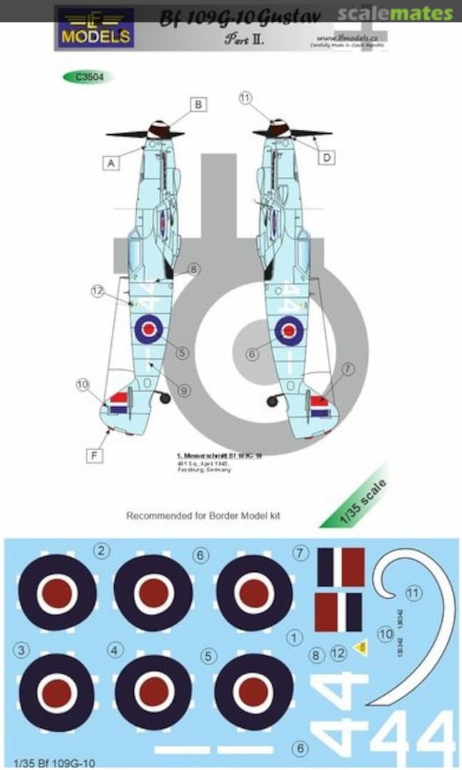 Boxart Bf 109G-10 Gustav C3504 LF Models Boxart Bf 109G-10 Gustav C3504 LF Models