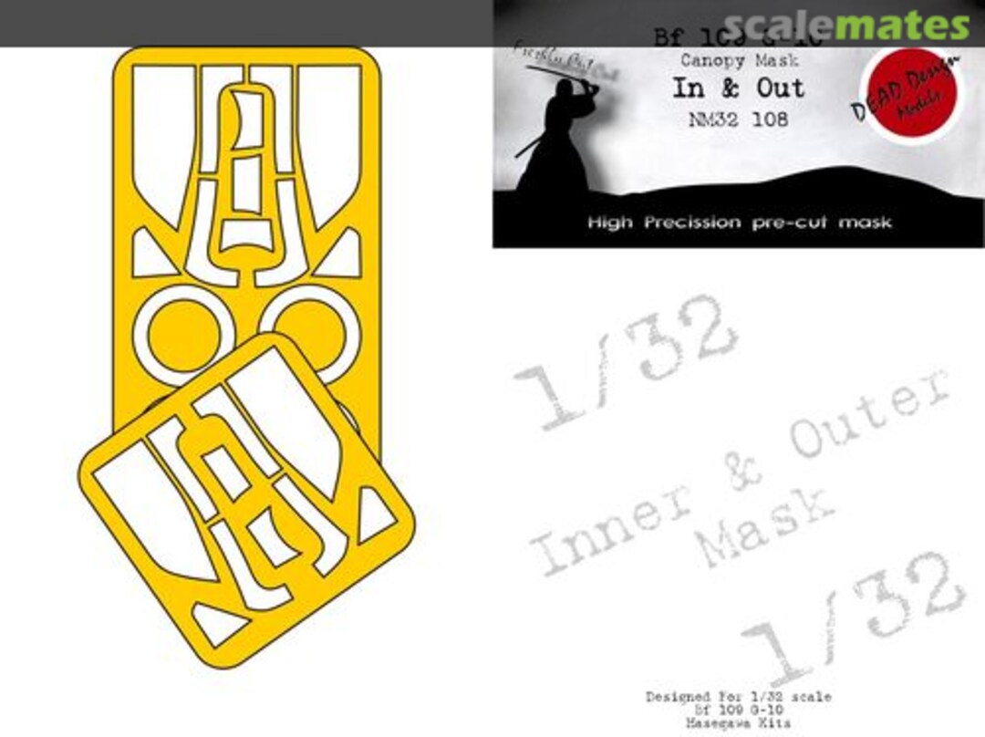 Boxart Messerschmitt Bf-109 G-10 - In & Out Canopy Mask NM32108 DEAD Design Models