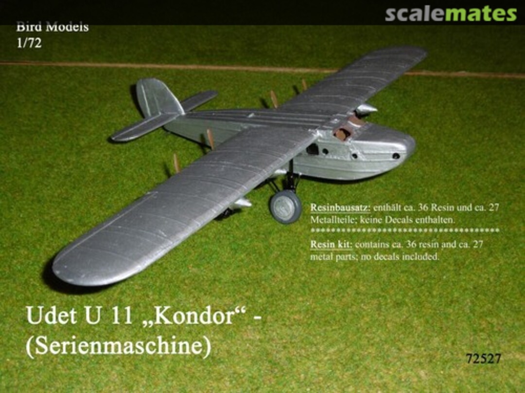Boxart Udet U 11 "Kondor" 72527 Bird Models Boxart Udet U 11 "Kondor" 72527 Bird Models