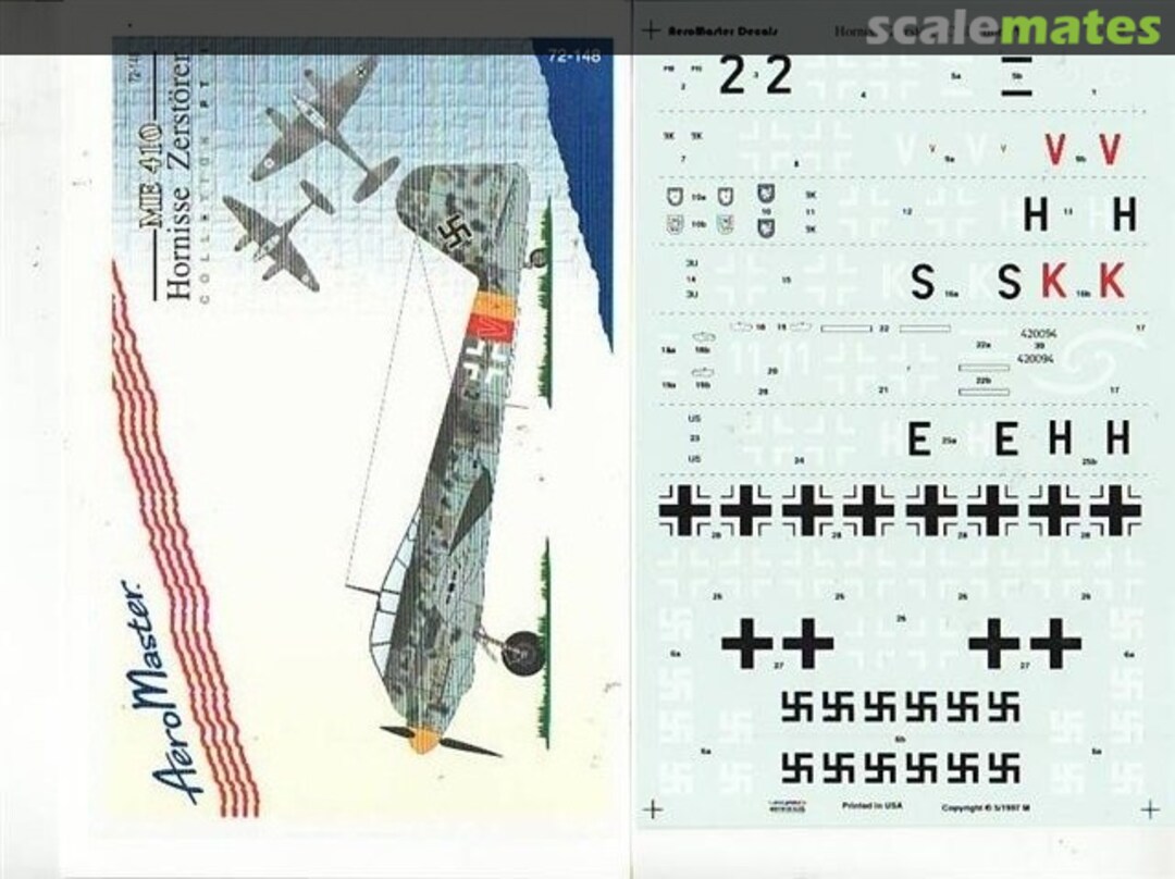 Boxart Me-410 Hornisse Zerstorer Collection Pt 1 72-148 AeroMaster Boxart Me-410 Hornisse Zerstorer Collection Pt 1 72-148 AeroMaster