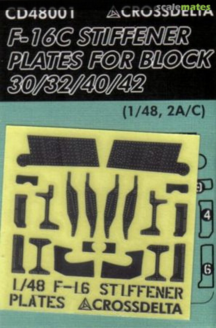 Boxart F-16C Falcon Stiffener Plates for Block 25/30/32/40/42 CD48001 CROSSDELTA Boxart F-16C Falcon Stiffener Plates for Block 25/30/32/40/42 CD48001 CROSSDELTA