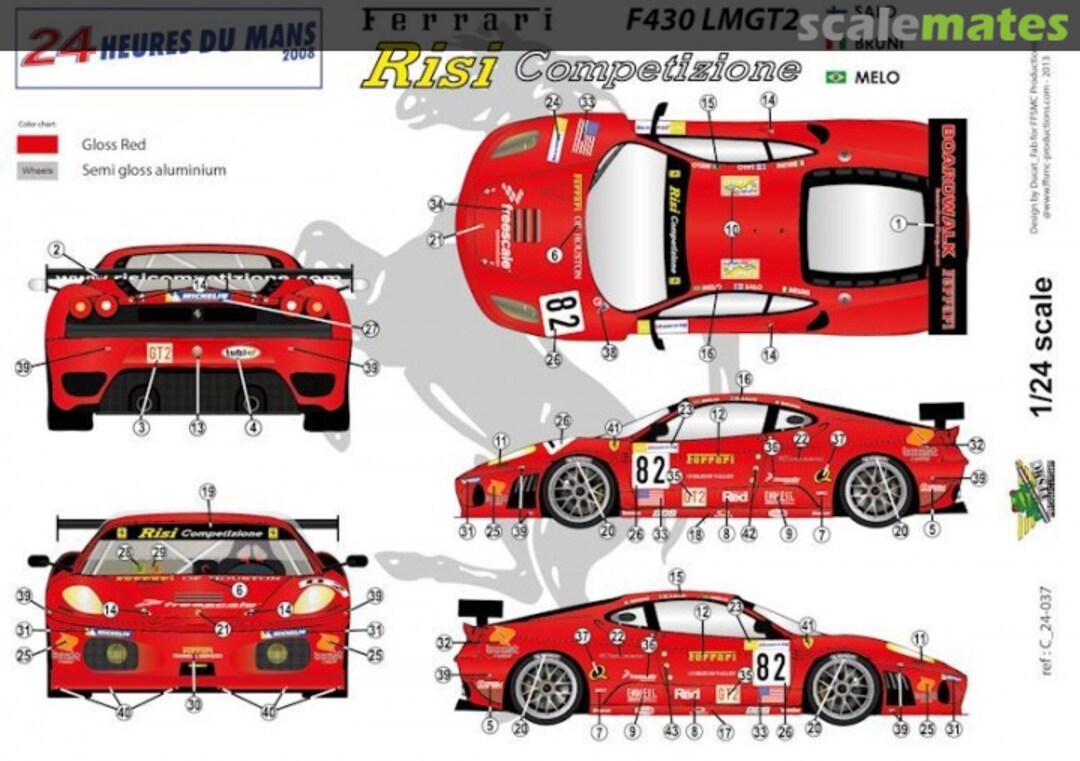 Boxart Ferrari F430 GTC #2606 "freescale" C 24-037 FFSMC Productions