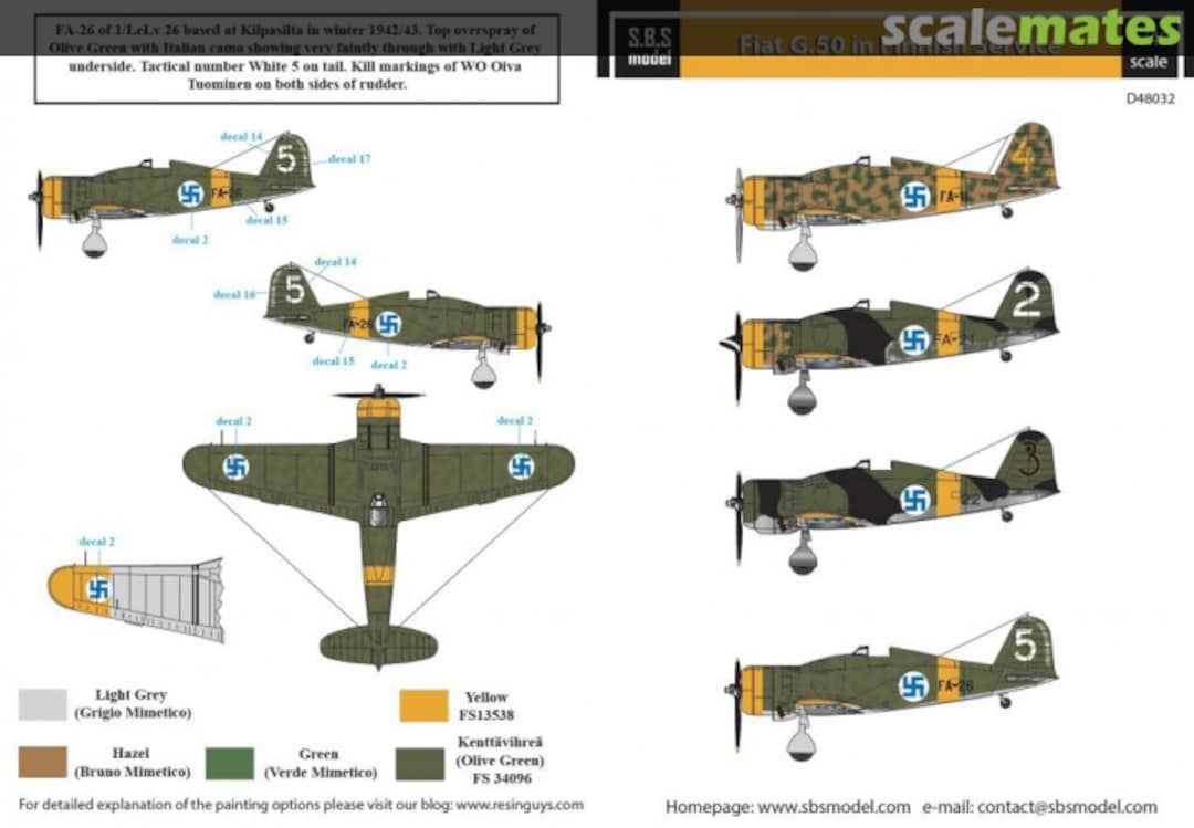 Boxart Fiat G.50 in Finnish Service D48032 SBS Model Boxart Fiat G.50 in Finnish Service D48032 SBS Model