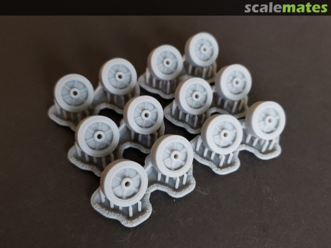 Boxart Roadwheels, VVSS pressed spoke type, for M4 Sherman, M7 Priest, M10, etc. 35-roadwheels-VVSS-6 Model Monkey Boxart Roadwheels, VVSS pressed spoke type, for M4 Sherman, M7 Priest, M10, etc. 35-roadwheels-VVSS-6 Model Monkey