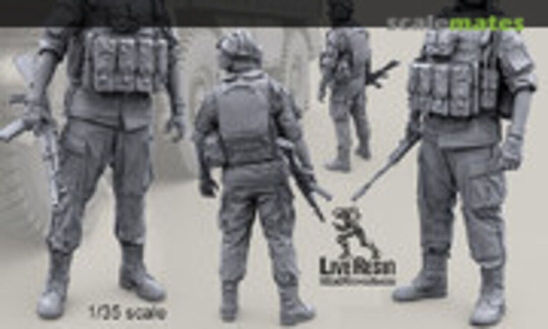 1:35 Russian Army APC driver or commander in modern infantry combat gear system set 12. (Live Resin LRM-35059) LRM-35059