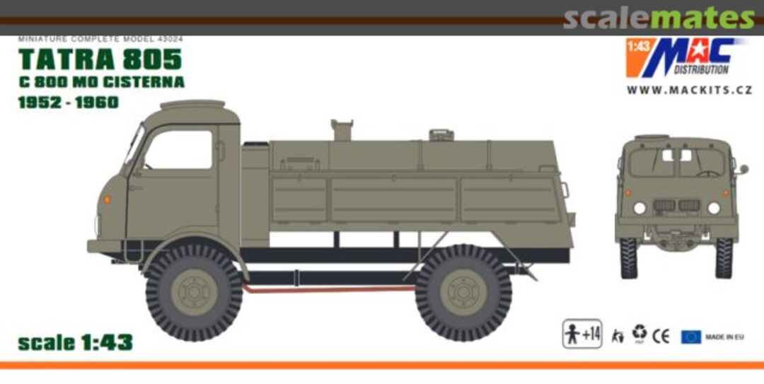 Boxart Tatra 805 C 800 MO Cisterna 1952-1960 43024 MAC Distribution
