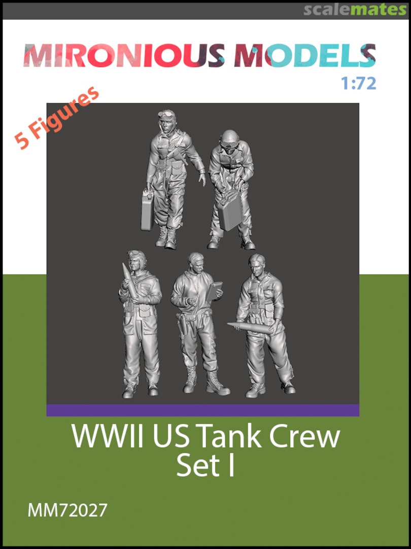 Boxart WWII US Tank Crew Set I MM72027 Mironious Models