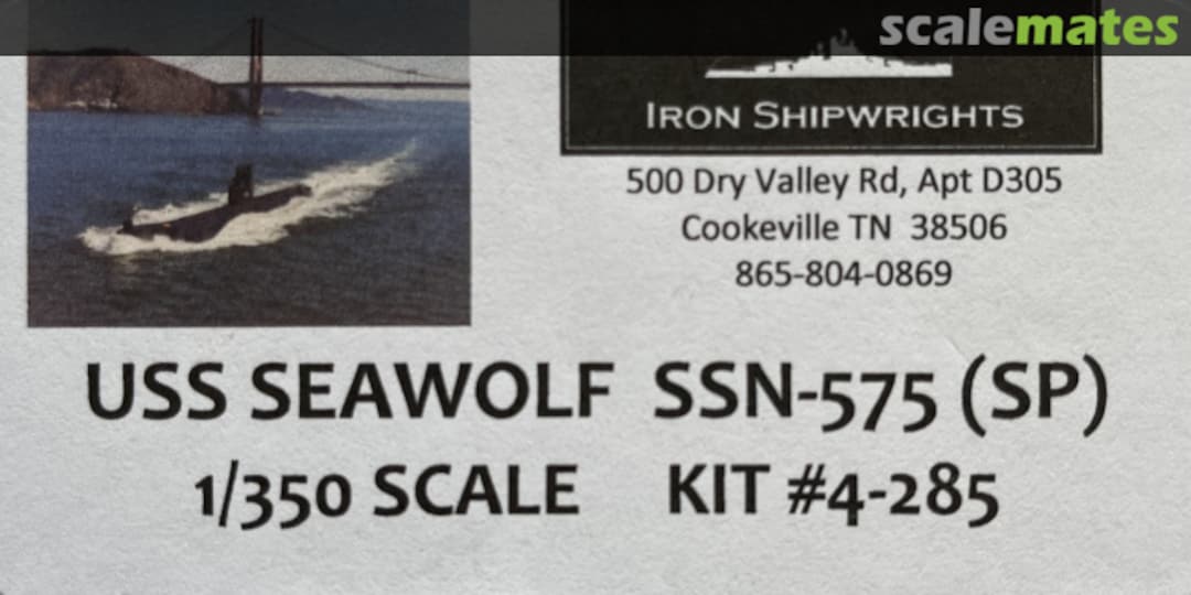 Boxart USS Seawolf SSN-575 - Special Projects version 4-285 Iron Shipwrights Boxart USS Seawolf SSN-575 - Special Projects version 4-285 Iron Shipwrights