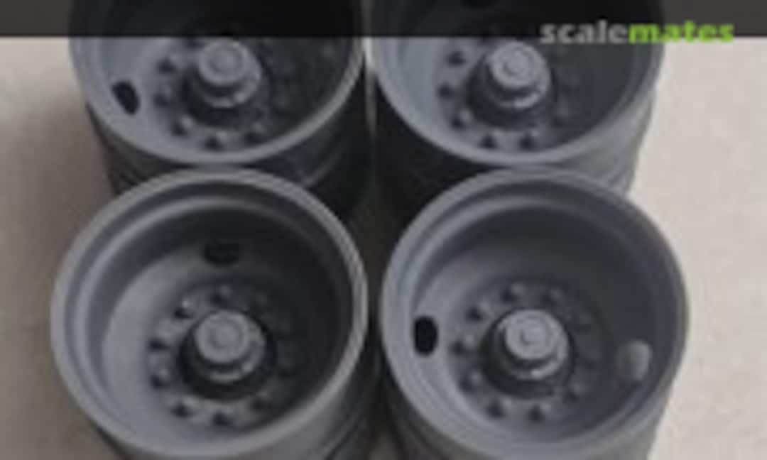 1:25 22.5&quot; 2 Hole Trailer Wheels (Blacksheep Custom Designs 1)