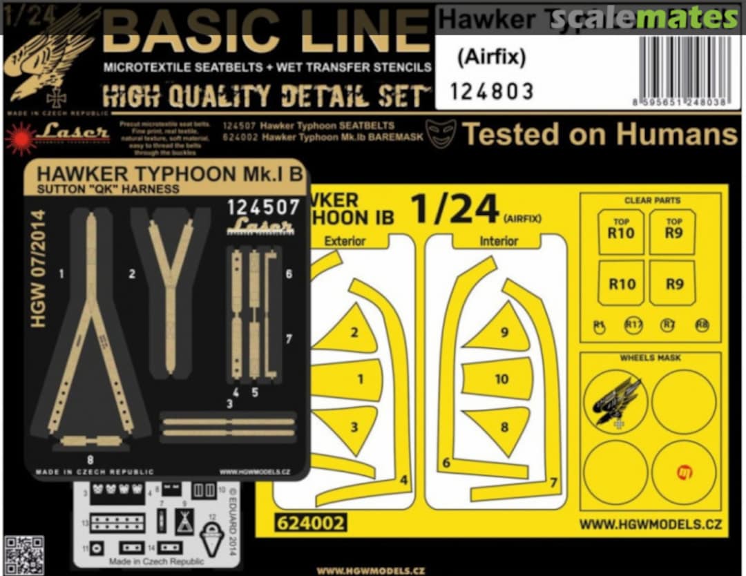 Boxart Hawker Typhoon Mk.IB - Seatbelts & Masks 124803 HGW Models Boxart Hawker Typhoon Mk.IB - Seatbelts & Masks 124803 HGW Models
