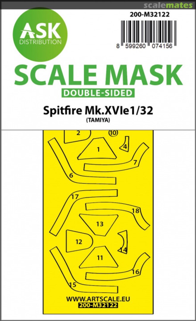 Boxart Spitfire Mk.XVIe masks 200-M32122 ASK