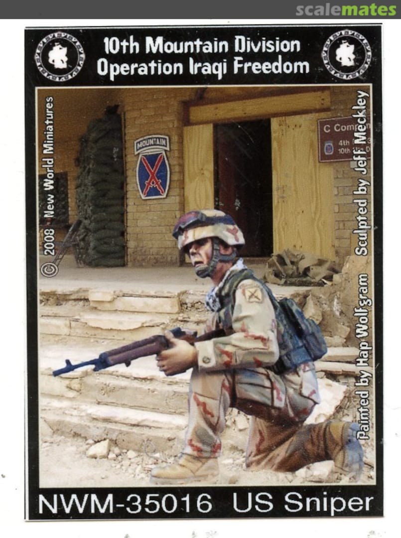 Boxart Modern US Army Sniper 10th Mtn Div OIF NWM35016 New World Miniatures