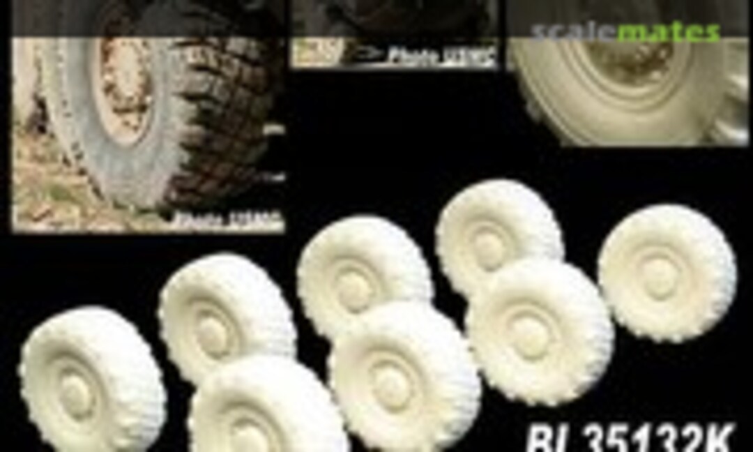 1:35 8 USMC LARGE TIRES Sagged + NEW RIM (Blast Models BL35132K) BL35132K