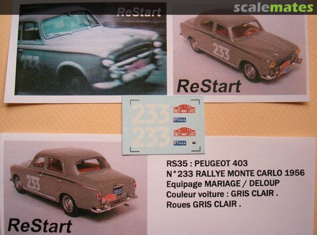 Boxart Peugeot 403 (5444) RS35 ReStart Boxart Peugeot 403 (5444) RS35 ReStart